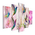 Arkiio Tavla Colourful Hummingbirds Pink 5 delar (5 Parts) Wide 200x100 A3-N7830-DKX