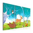 Arkiio Tavla Friendly Animals 3 delar (3 Parts) 90x60 A3-N7356-DK