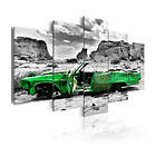 Arkiio Tavla Green Retro Car At Colorado Desert 100x50
