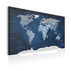 Arkiio Tavla Dark Blue World 90x60 A3-N6302-DK