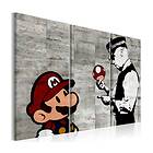 Arkiio Tavla Banksy Mario Bros 120x80 A3-N6792-DKX