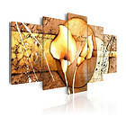 Arkiio Tavla The Secret Of Calla Lily Gold 100x50