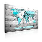 Arkiio Tavla World Map Blue 90x60 A3-N5622-DKX