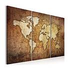 Arkiio Tavla World Map Brown Texture 90x60 A3-N7169-DK