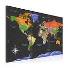 Arkiio Tavla Maps Dark Depth 90x60 A3-N6487-DK