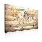 Arkiio Tavla World Map Colourful Continents 60x40 A3-N5620