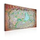 Arkiio Tavla Map of Hamburg 90x60