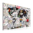 Arkiio Tavla Modern World's Map 90x60 A3-N6099-DK