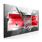 Arkiio Tavla Silver Wings Red (1 Part) Narrow 135x45 A3-N8032-DKXL