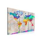 Arkiio Tavla World Map Rainbow Gradient 90x60 A3-N6490-DK