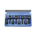 Kunzer 7SST08 Sexkantsuttag (TX) Top wrench bit-sats 8 stycken 1/2 (12,5 mm)