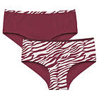 Emilia Red Zebra Hipstertrosa Bambu Vinröd 2-Pack M