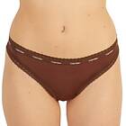Calvin Klein Trosor Bottoms Up Refresh Thong Mörkbrun polyamid Dam