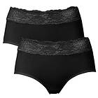 Trofé Lace Trimmed Midi Briefs Trosor 2P bomull Dam