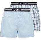 Boss 2P EW Boxer Shorts Ljusblå/Rutig polyester Herr