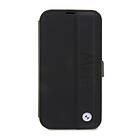 BMW Etui BMBKP14L22RDPK iPhone 14 Pro 6.1 czarny/black bookcase Leather Textured