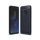 Hurtel Carbon Case flexible cover TPU case for Galaxy S9 G960 blue