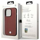 BMW Etui BMHCP14X22RFGR iPhone 14 Pro Max 6.7 burgundowy/burgundy Leather Diamon