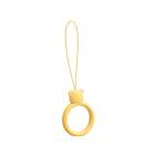 Ring Hurtel A silicone lanyard for a phone, a teddy bear, a for a finger, yellow