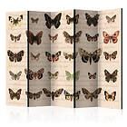 Arkiio Rumsavdelare Retro Style: Butterflies II 225x172 cm A3-PARAVENT1030