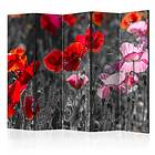Arkiio Rumsavdelare Red Poppies II 225x172 cm A3-PARAVENT1309