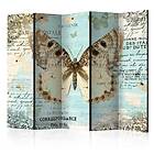 Arkiio Rumsavdelare Postcard with butterfly II 225x172 cm A3-PARAVENTtc1955