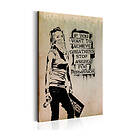 Arkiio Tavla Graffiti Slogan By Banksy by 60x90 A3-N4242-DKX