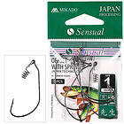 Mikado Sensual Offset With Spring Texas Hook Silver 2/0