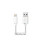 Nedis Kabel Lightning USB A 1m Vit