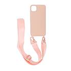 PRO Silikonskal med Rem/Halsband iPhone 11 Max Rosa Pink