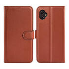 Flip Stand Leather Wallet Case For Galaxy Xcover 6 Pro Brown Brown