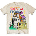 The Rolling Stones: Unisex T-Shirt/Mick & Watercolour Stars