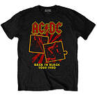 AC/DC: Unisex T-Shirt/Bk in Blk Tour 1980