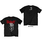 Slipknot: Unisex T-Shirt/Gray Skull (Back Print)