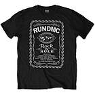 Run DMC: Unisex T-Shirt/Rock N' Rule Whiskey Label