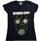 Green Day: Ladies T-Shirt/Green Mask