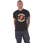 The Rolling Stones: Unisex T-Shirt/Sixty Tongue (Suede Flock)