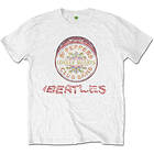 Beatles: Unisex T-Shirt/Flowers Logo & Drum