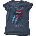 The Rolling Stones: Ladies T-Shirt/Havana Cuba (Wash Collection)