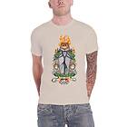 : Unisex T-Shirt/The Nightmare Before Christmas Orange Flames Pumpkin King (Large)