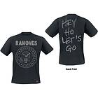 Ramones: Unisex T-Shirt/Seal Hey Ho (Back Print)