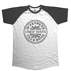 Beatles: Unisex Raglan T-Shirt/Sgt Pepper Drum