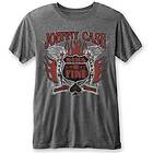 Johnny Cash: Unisex T-Shirt/Ring of Fire (Burnout)