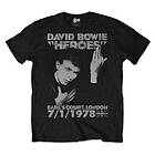 Bowie: Unisex T-Shirt/Heroes Earls Court