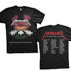 Metallica: Unisex T-Shirt/Master of Puppets European '86. (Back Print)