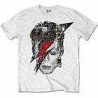 Bowie: Unisex T-Shirt/Halftone Flash Face