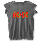 AC/DC: Ladies T-Shirt/Logo (Burnout)