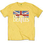 The Beatles: Unisex T-Shirt/Drop T Logo & Flag