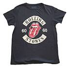 The Rolling Stones: Ladies T-Shirt/Sixty Tongue (Suede Flock)