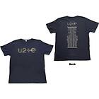 U2: Unisex T-Shirt/I+E 2015 Dates (Back Print)
